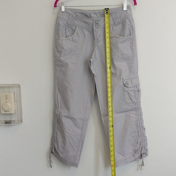 DKNY Active Capri light grey pockets draw string - Picture 2 of 11